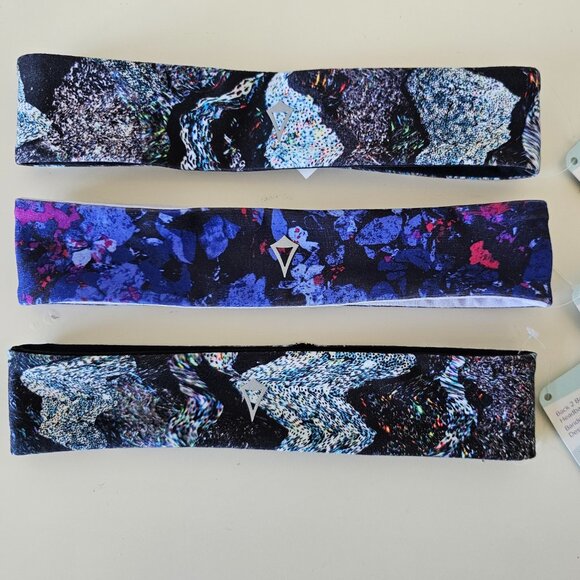 3 x NWT IVIVVA by LULULEMON Multi Color Back 2 Back Reversible Headband OS - Picture 1 of 6